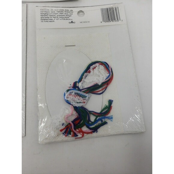 Lace Ornament Kits VTG 1992 Designs For The Needle Candles Kitty Sampler NOS - Picture 9 of 16